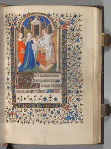 Libro de Horas Uso de París: Fol. 72r, Presentación en el Templo, c. 1420 de The Bedford Master