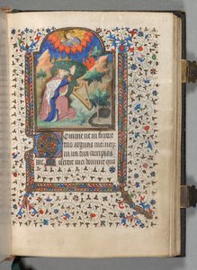 Libro de Horas Uso de París: Fol. 77r, David, c. 1420 de The Bedford Master