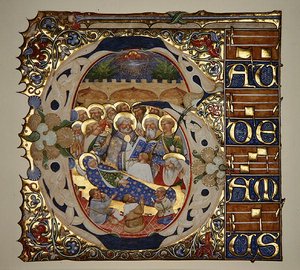 Marlay Cutting IT.18 Dormición de la Virgen, de un gradual de Santa Mattia en Murano, Venecia, c.1450 de The Master of the Murano Gradual