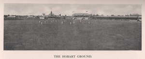 El campo de cricket de Hobart, Tasmania, Australia, 1912