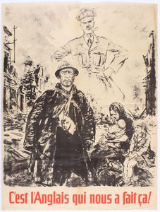 Esto es lo que los ingleses nos hicieron. Cartel de propaganda de la Francia de Vichy, 1940