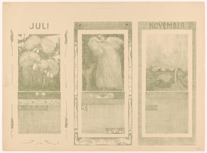Calendarios de julio, agosto y noviembre de 1910
