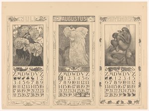 Calendarios de julio, agosto y noviembre de 1910