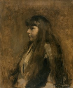 Retrato de una niña de Théo van Rysselberghe
