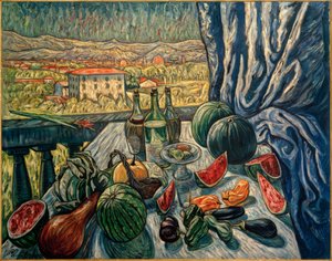 Vista desde la Villa Romana de la silueta de la ciudad de Florencia de Theo von Brockhusen