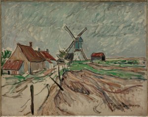 Paisaje con molino de viento