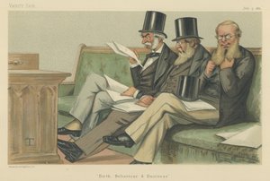 La Oposición de Su Majestad: Lord J J Manners, Sir S H Northcote y Sir R A Cross de Theobald Chartran