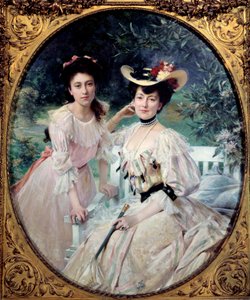 Retrato de Madame Collas y su hija. Pintura de Théobald Chartran (1849-1907) 1903. París, museo de Orsay de Theobald Chartran
