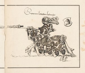 Libro sobre Torneos: Jinete Mirando a la Izquierda de Theobald Senefelder