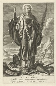 heilige juliana St. Juliana (título sobre objeto) Heiligen femenino (título de la serie) Espejo Iluminado Virgen (título de la serie)