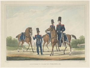 Fusileros a caballo en La Haya, 1830 Rifle a Caballo de La Haya (título sobre objeto) de Theodoor Soeterik
