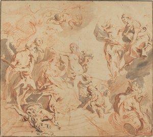 Amberes bendecida con abundancia de Theodoor van Thulden