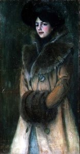 Dama con manguito de piel de Theodor Bruckner
