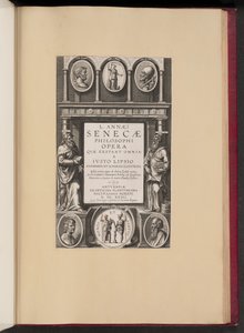 Página de título para L. Annaei Senecae Philosophi Opera Qvae Exstant Omnia a Ivisto Lipsio