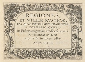 Página de Título para "Regiones et Villae Rusticae" de Theodor Galle