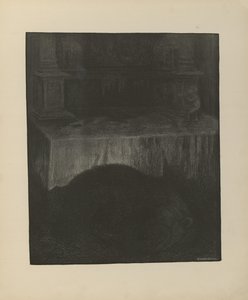 Ilustración del libro Svartedauen de Kittelsen, Th. y publicado por L.E. Tvedte (no, 1901) de Theodor Kittelsen