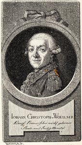 Johann Christoph von Woellner 1732-1800 de Theodor Knesing