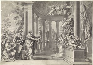 Representación alegórica: el templo de la sabiduría (Sapienta) de Theodor Matham