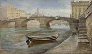 Un día nublado en Florencia cerca del Ponte Santa Trinità