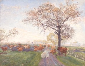 El lugar de ordeño en Dyrehavegård de Theodor Philipsen