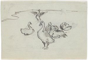 Estudio de gansos de Theodor Philipsen