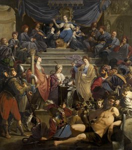 Alegoría del Tribunal de Justicia de "Gedele" en Gante, c.1627-28 (óleo sobre lienzo) de Theodor Rombouts