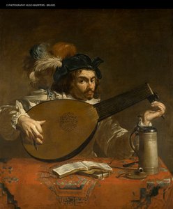 El tañedor de laúd (óleo sobre lienzo)