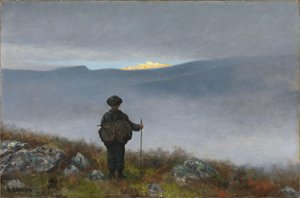 Lejos, muy lejos el Palacio de Soria Moria brillaba como el Oro de Theodor Kittelsen
