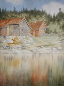 De Gopledal en Farris (acuarela sobre papel) de Theodor Kittelsen