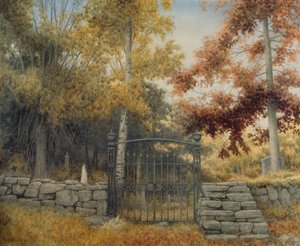 El patio de la iglesia en Bråtebakken de Theodor Kittelsen