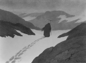 La peste en la montaña de Theodor Kittelsen
