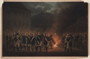 Procesión de antorchas en Heidelberg el 30 de enero de 1857, 1857 de Theodor Verhas
