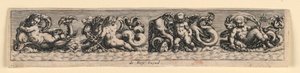 Panel decorativo: monstruos marinos de Theodor de Bry