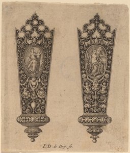 Ornamento para mango de cuchillo de Theodor de Bry