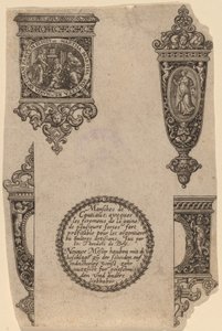 Ornamento para mango de cuchillo de Theodor de Bry