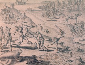 Matanza de leones marinos por parte de los exploradores