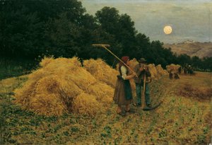 Salida de la luna después de la cosecha I de Theodor von Hormann