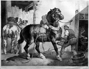 Herraje de un caballo de tiro de Theodore (after) Gericault