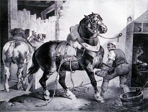 La fragua de Theodore (after) Gericault