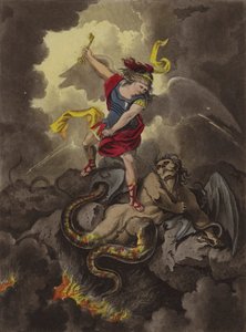 Satanás encadenada (grabado) de Theodore (after) Lane