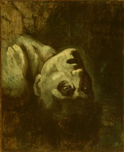 Cabeza de ahogado, c.1819 (óleo sobre papel montado sobre lienzo) de Theodore (circle of) Gericault