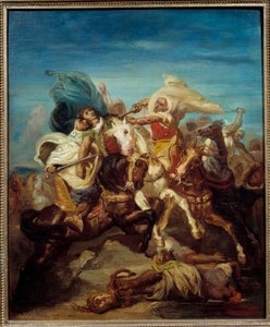Batalla de jinetes árabes de Théodore Chassériau