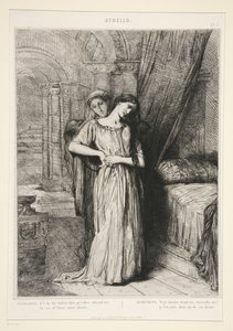 «Desdémona», lám. 8 de Otelo (acto IV, escena III) de Théodore Chassériau