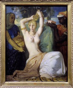 La toilette de Esther o Esther adornándose para ser presentada al rey de Persia Asuero I (Jerjes I) de Théodore Chassériau
