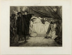 Oh perro espartano, placa quince de Otelo de Théodore Chassériau