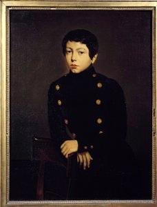 Retrato de Ernest Chasseriau (1823-1870) alumno de la Escuela Naval de Brest, hermano del artista (detalle)