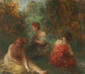 Los bañistas, c.1871-74 (óleo sobre lienzo)