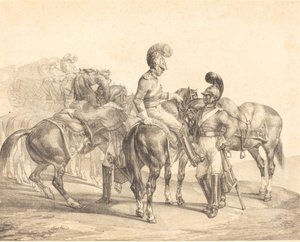Una fiesta de guardias de vida de Theodore Gericault