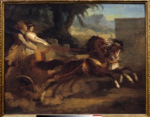 Carrera de carros antigua de Theodore Gericault