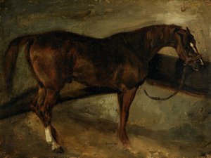 Caballo castaño de Theodore Gericault